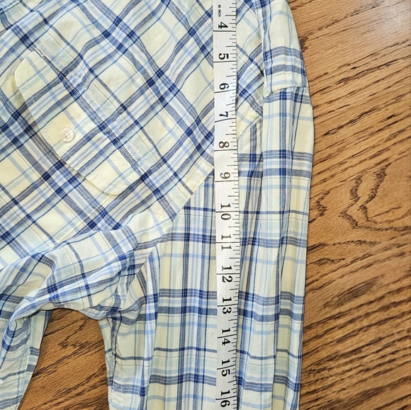 Gap slimfit XL buttondown long sleeve shirt. Blue and cream color. - Picture 7 of 10